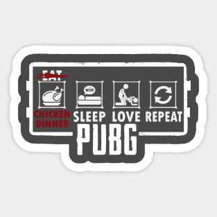 Eat Sleep Love X Pubg Compilation Sticker